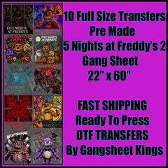 5 Nights at Freddy’s 2 Gangsheet