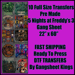 5 Nights at Freddy’s 3 Gangsheet