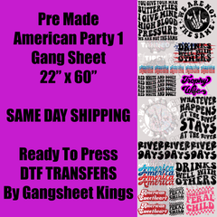American Party 1 Gang Sheet