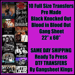 Blood in Blood Out Gangsheet