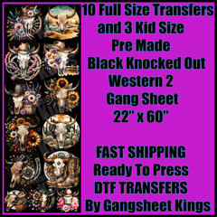 Western Black Knocked Out 2 Gangsheet