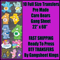 Care Bears Gangsheet