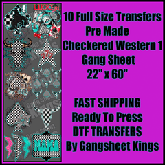Checkered Western 1 Gangsheet