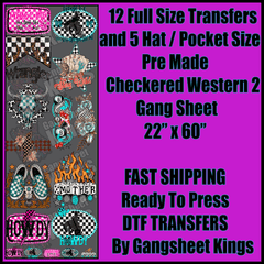 Checkered Western 2 Gangsheet