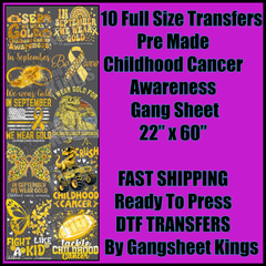 Childhood Cancer Awareness Gangsheet