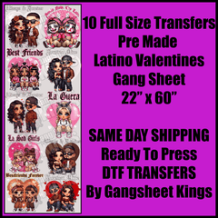 Latino Valentine Gang Sheet