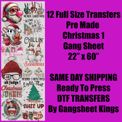 Christmas 1 Gang Sheet