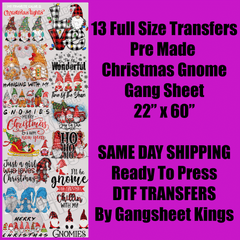 Christmas Gnome Gang Sheet