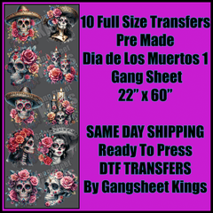 Dia de Los Muertos 1 Gangsheet