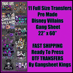 Disney Villains Gangsheet