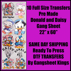Donald and Daisy Disney Gang Sheet