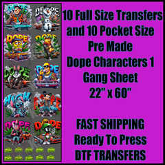 Dope Characters 1 Cartoons Gangsheet
