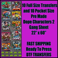 Dope Characters 2 Cartoons Gangsheet