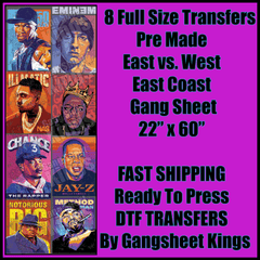 East vs West East Coast Rapper Gangsheet