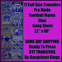 Football Mama Blue Gang Sheet