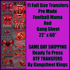 Football Mama Red Gang Sheet