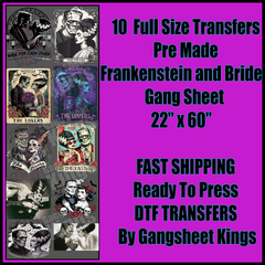 Frankenstein and Bride Gangsheet