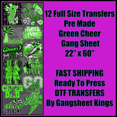 Green Cheer Sports Gangsheet