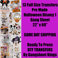 Halloween Disney 1 Gang Sheet