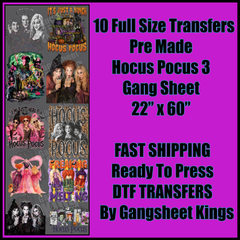 Hocus Pocus 3 Halloween Gangsheet