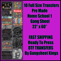 Home School 1 Gangsheet