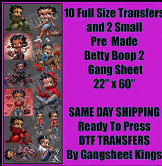 Betty Boop 2 Gangsheet
