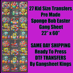 Kids Spongebob Easter Gangsheet
