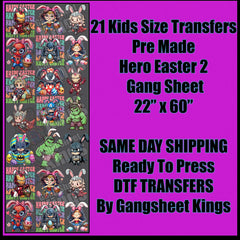 Kids Super Hero Easter 2 Gangsheet
