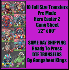 Super Hero Easter 2 Gangsheet