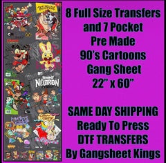 90's Cartoons Gangsheet