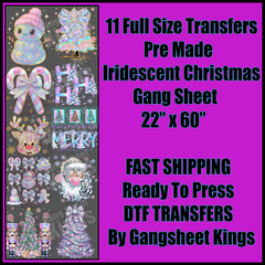 Iridescent Christmas Gangsheet