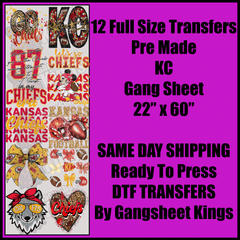 Chiefs NFL Gangsheet