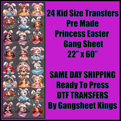 Kids Princess Easter Gangsheet