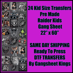 Kids Raiders Gangsheet