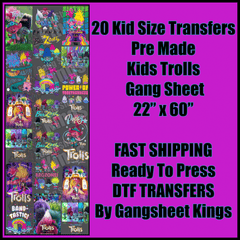 Kids Trolls Gangsheet