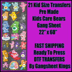 Care Bears Kids Gangsheet
