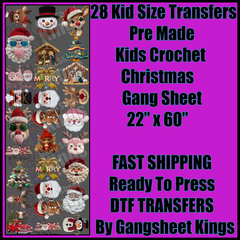 Kids Crochet Christmas Gangsheet