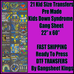 Kids Down Syndrome Awareness Gangsheet