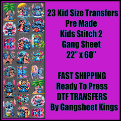 Kids Stitch 2 Gang Sheet