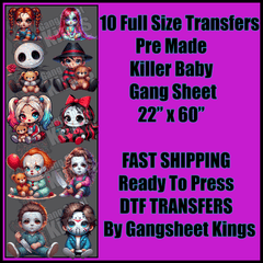 Killer Baby Halloween Gangsheet
