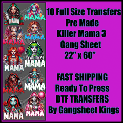 Killer Mama 3 Halloween Gangsheet