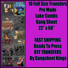 Luke Combs Gangsheet