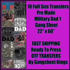 Military Dad 1 Gangsheet