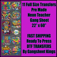 Neon Teacher Gangsheet