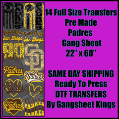 Padres 1 Baseball Gangsheet