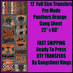 Panthers Sports Orange Gangsheet