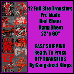 Red Cheer Sports Gangsheet