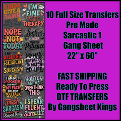 Sarcastic 1 Gangsheet