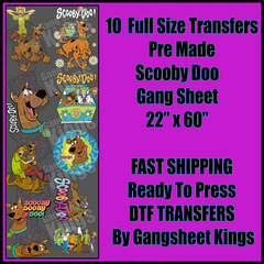 Scooby Doo Cartoons Gangsheet