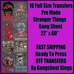 Stranger Things Gangsheet